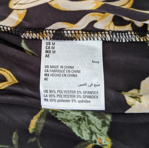 INC International Concepts Scarf Print Keyhole Blouse, M NWT - Picture 7 of 7